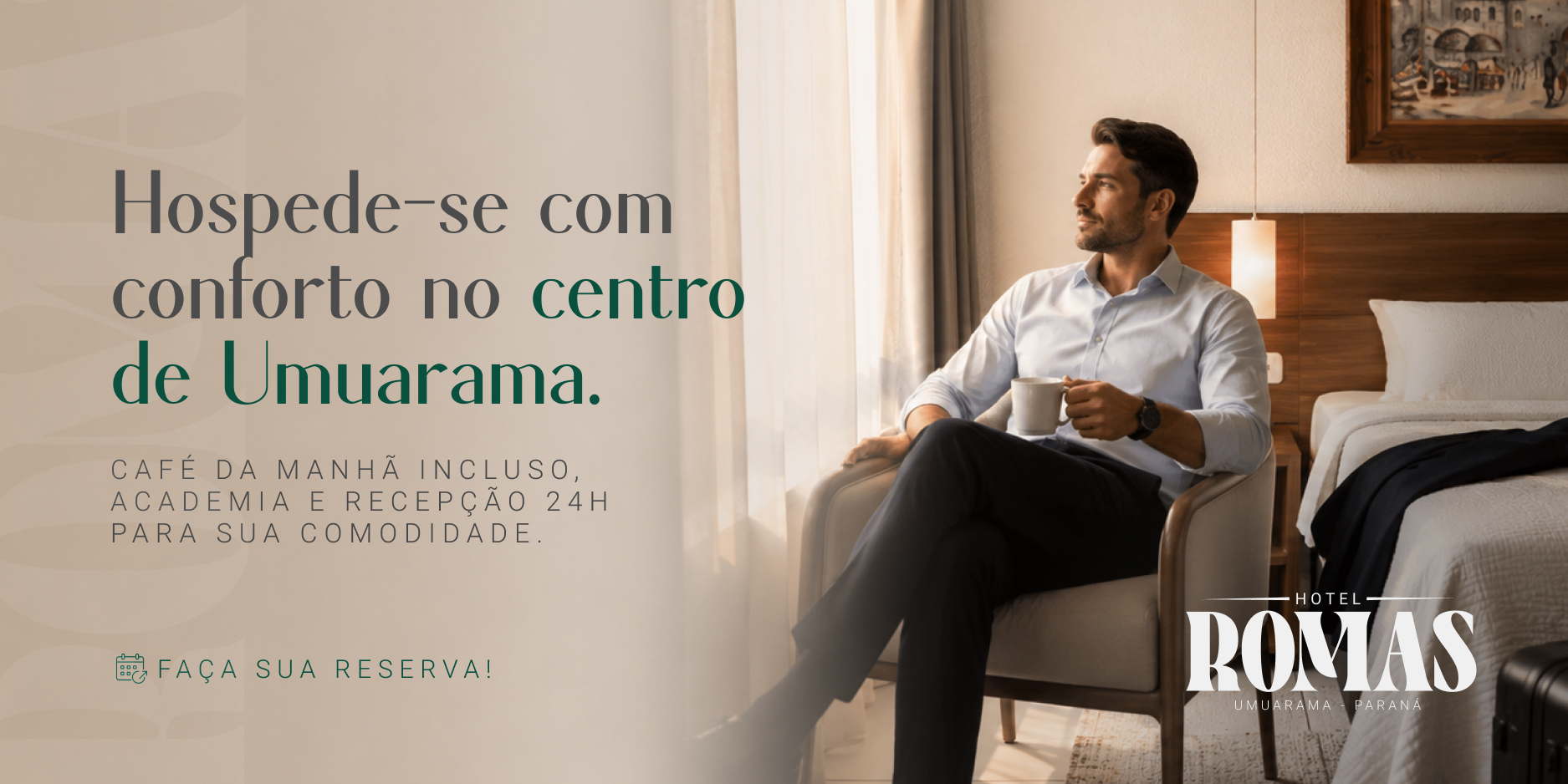 Hospede-se com conforto no centro de Umuarama — Roma's Hotel